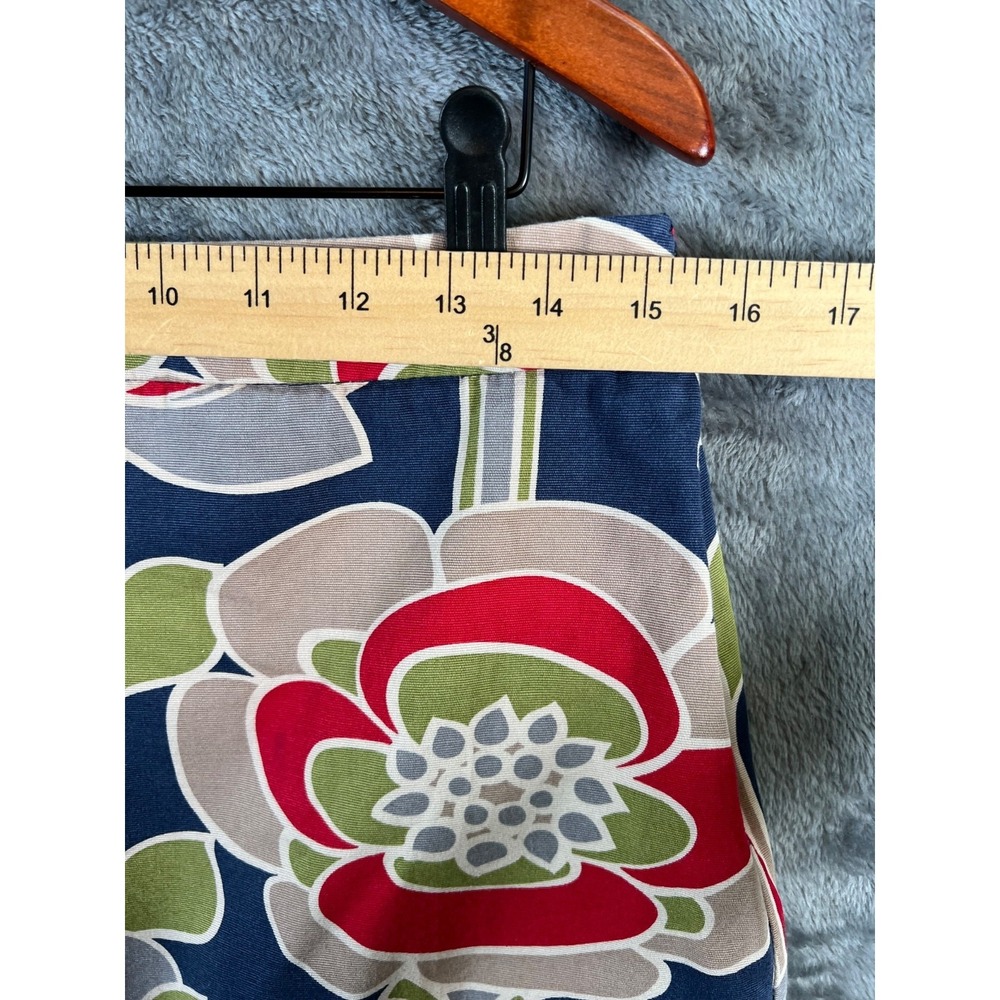 Boden Skirt Womens 8 Multicolored Lotus Flower Pencil Skirt 100% Cotton - Picture 2 of 9
